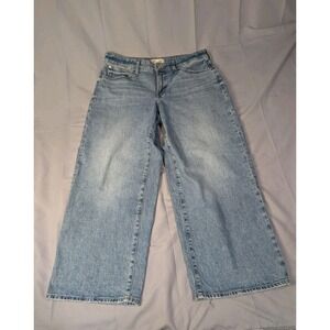 Madewell Curvy Perfect Vintage Wide Leg Jeans 30P Petite High Rise Light Wash